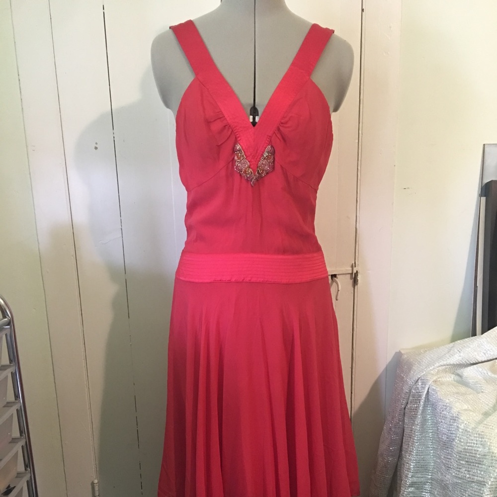 BCBG MaxAzria Silk party wedding guest dress